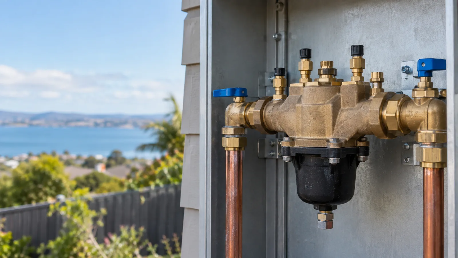 Backflow testing and prevention service illustration