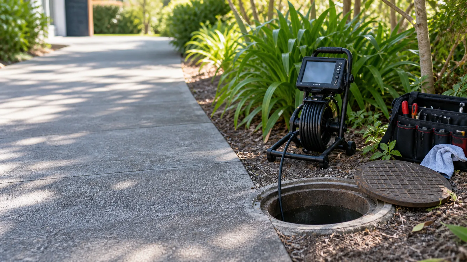 Preventative drain maintenance service illustration