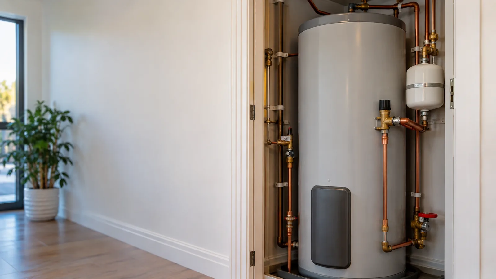 Hot-water repairs service illustration