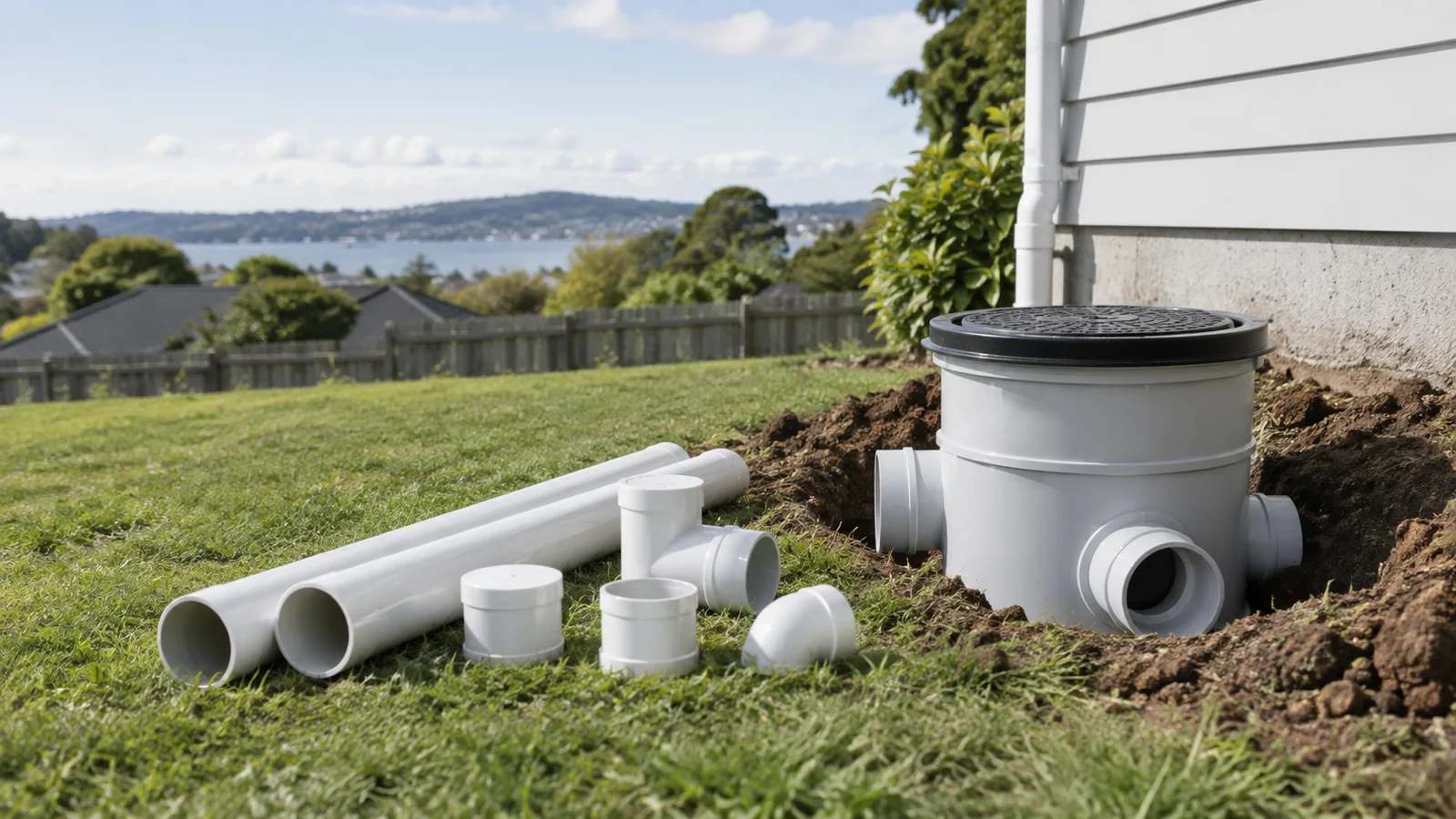 Sewer and wastewater drainage service illustration